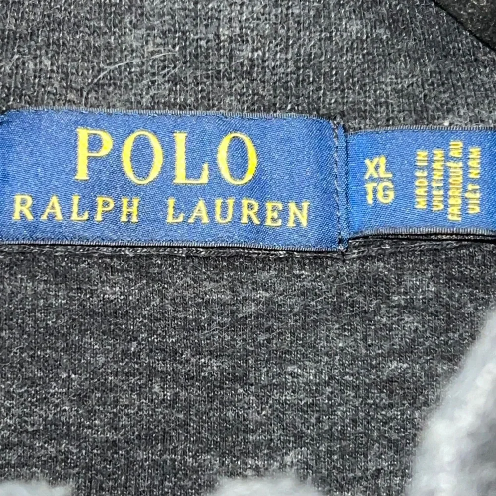 Polo Ralph Lauren Estate-Rib Mockneck 1/4 Zip Pullover Dark Heather Gray Size XL
